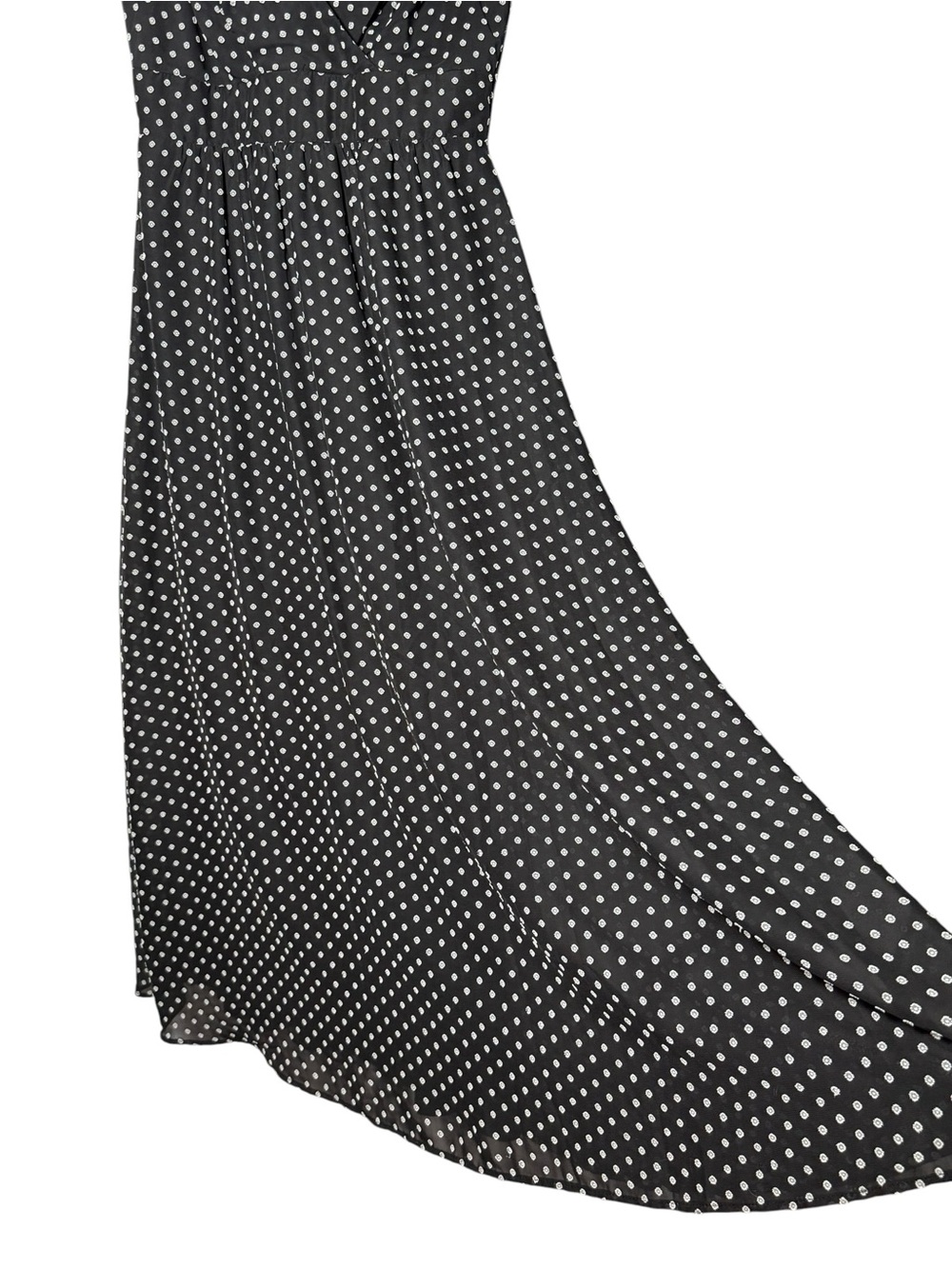 Eva Franco Dainty Floral Clipot Maxi Dress Size 10P Black White - Picture 8 of 10